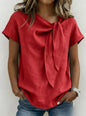 Women's Loose-Fit Short Sleeve Casual Pullover T-Shirt FitiqueFit