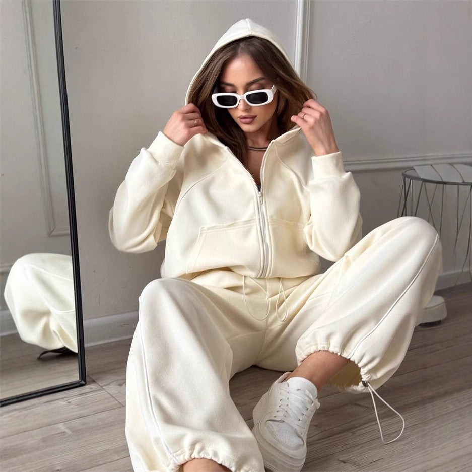Women’s Sportswear Set Solid Color Cardigan Set FitiqueFit