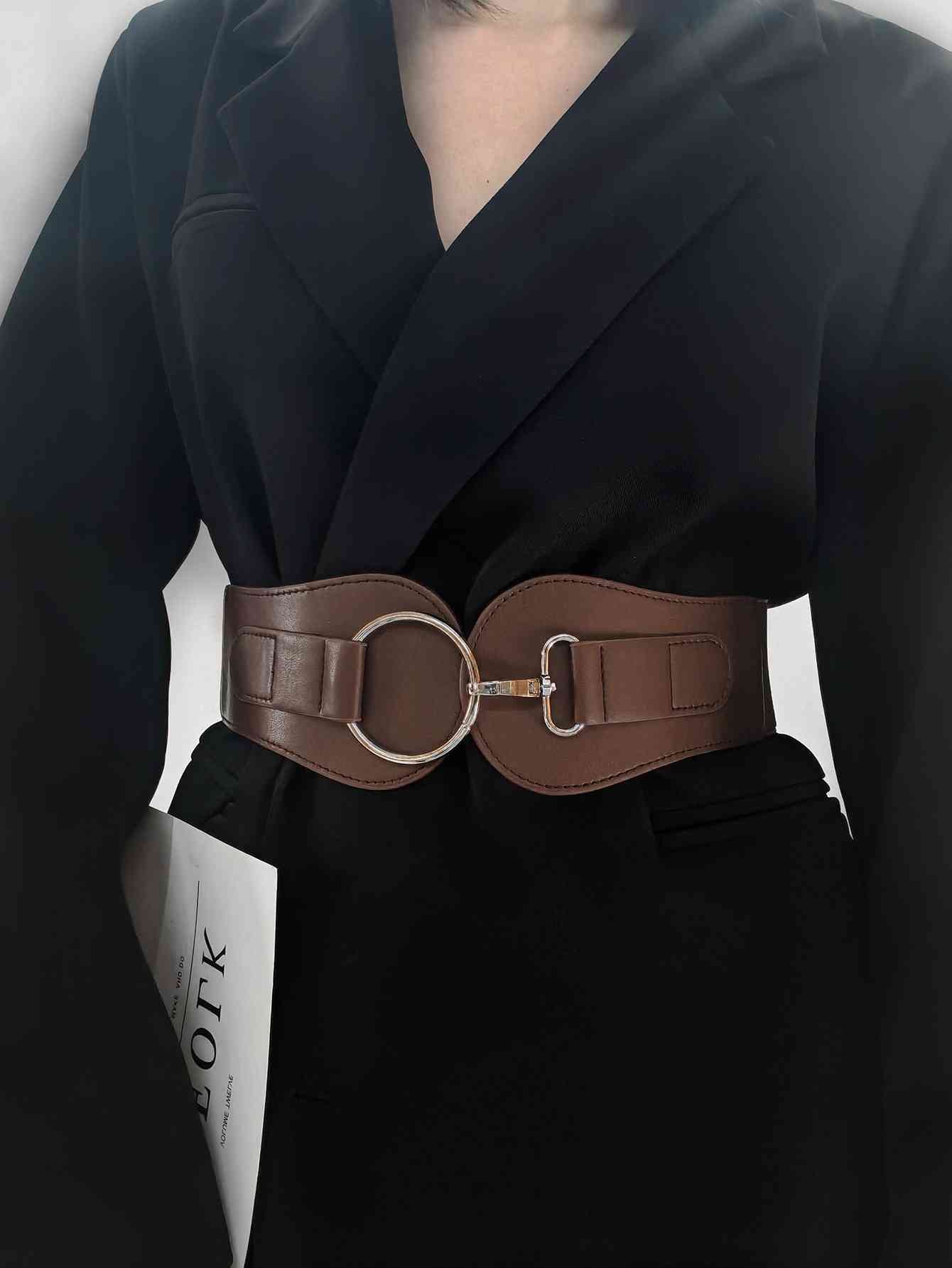 Elegant Fashion PU Elastic Wide Belt – Adjustable Comfort Fit See size chart under “more details” The Fashion Celestial