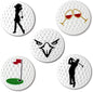 Creative Golf Ball Marker Soft Enamel Golf Markers 24.4MM Assorted 5 Pcs