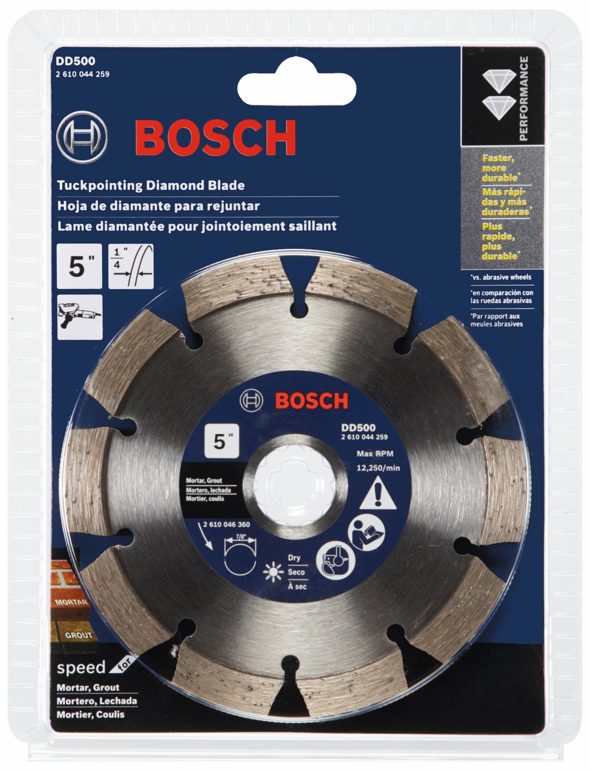 BOSCH DD500 5 In. Premium Segmented Tuckpointing Blade VM Hardware