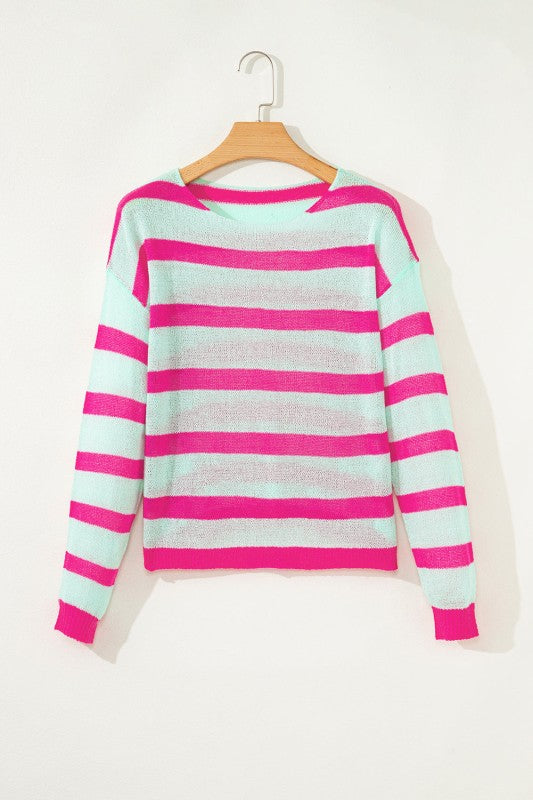 Stripe Round Neck Sweater Shop Style & More | Fresh Looks, Everyday Deals & Free Shipping