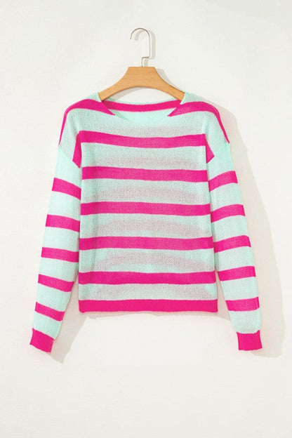 Stripe Round Neck Sweater Shop Style & More | Fresh Looks, Everyday Deals & Free Shipping