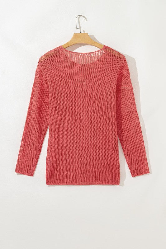 Solid Crochet Hollow-Out Sweater Shop Style & More | Fresh Looks, Everyday Deals & Free Shipping
