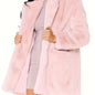 Winter Warm Plush Loose Coat, Casual Long Sleeve Fashion Teddy Outerwear, Women's Clothing NovaCart