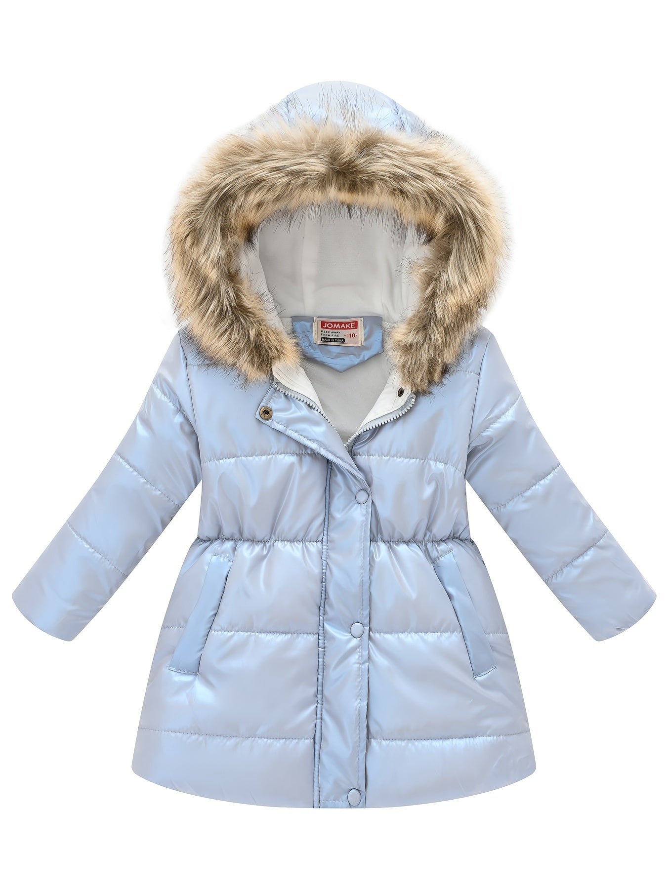 New Winter Collection for Older Kids: Unisex Mid-Length Glossy Thickened Hooded Jacket NovaCart