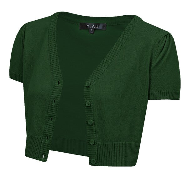 Cropped Bolero Knit Sweater Cardigan Short Sleeve Shop Style & More | Fresh Looks, Everyday Deals & Free Shipping