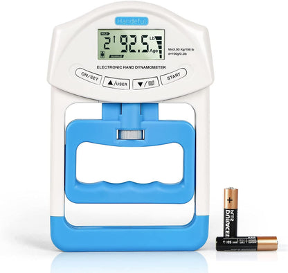 Grip Strength Tester Trainer - Dynamometer Handgrip Measurer Meter, Handheld Strengthener Exerciser for Sports, School, and Home Use