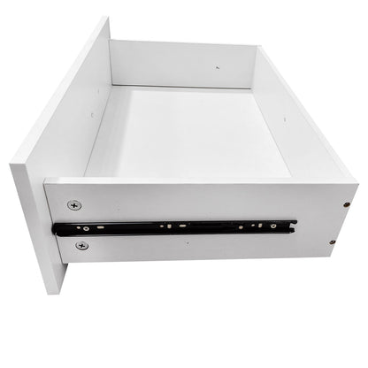 C1 Modular Wooden Closet Organizer System with 2 Drawers 3 Shelves Wall Mount Shelving for Walk in Closet Bedroom Organization Built in Clothes Storage White 23.62''W x 16.04''D x 31.49''H New Era Fashion LLc