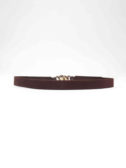 ElegantStyle Zinc Alloy Buckle Elastic PU Belt – Versatile and Stylish Accessory See size chart under “more details” The Fashion Celestial
