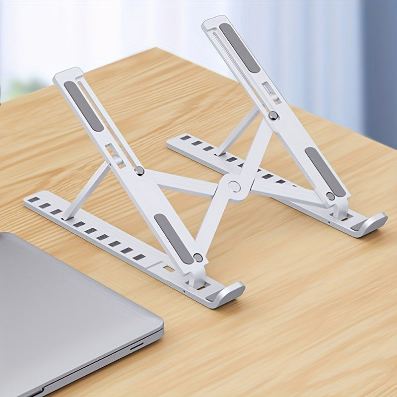 Laptop Stand Single Fork Folding Lift Cooling Base Desktop Tablet Portable Bracket Compatible With All Notebook ABS Material Ten Levels Adjustable NovaCart