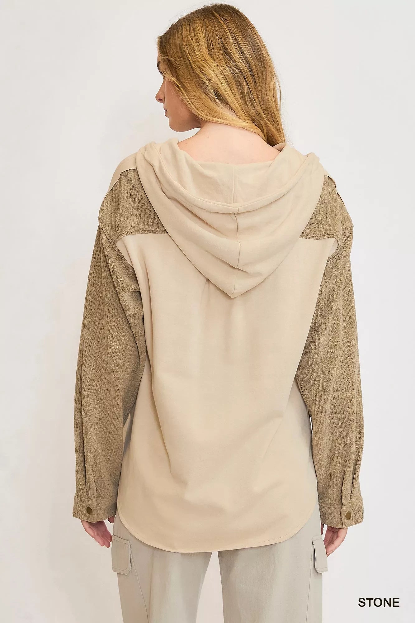 Umgee Washed French Terry Shacket FitiqueFit