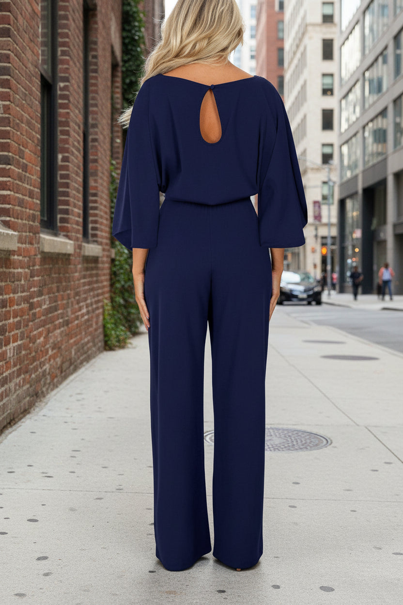 Solid Color Slim-Fit Long Sleeve Knit Jumpsuit | 3 Colors S–XXL FitiqueFit