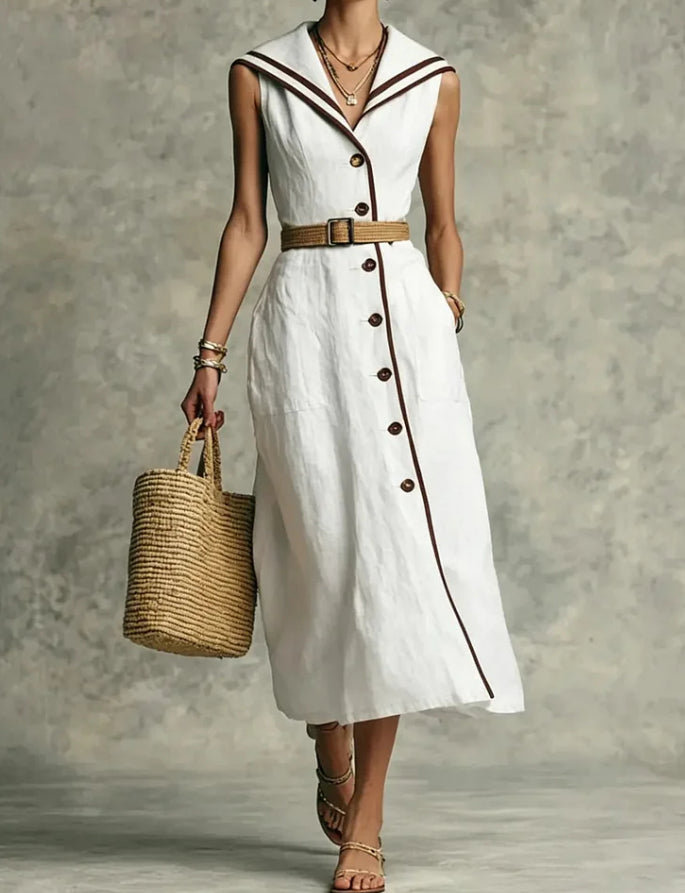 Stand-Up Collar Button-Front Casual Dress | 3 Colors FitiqueFit
