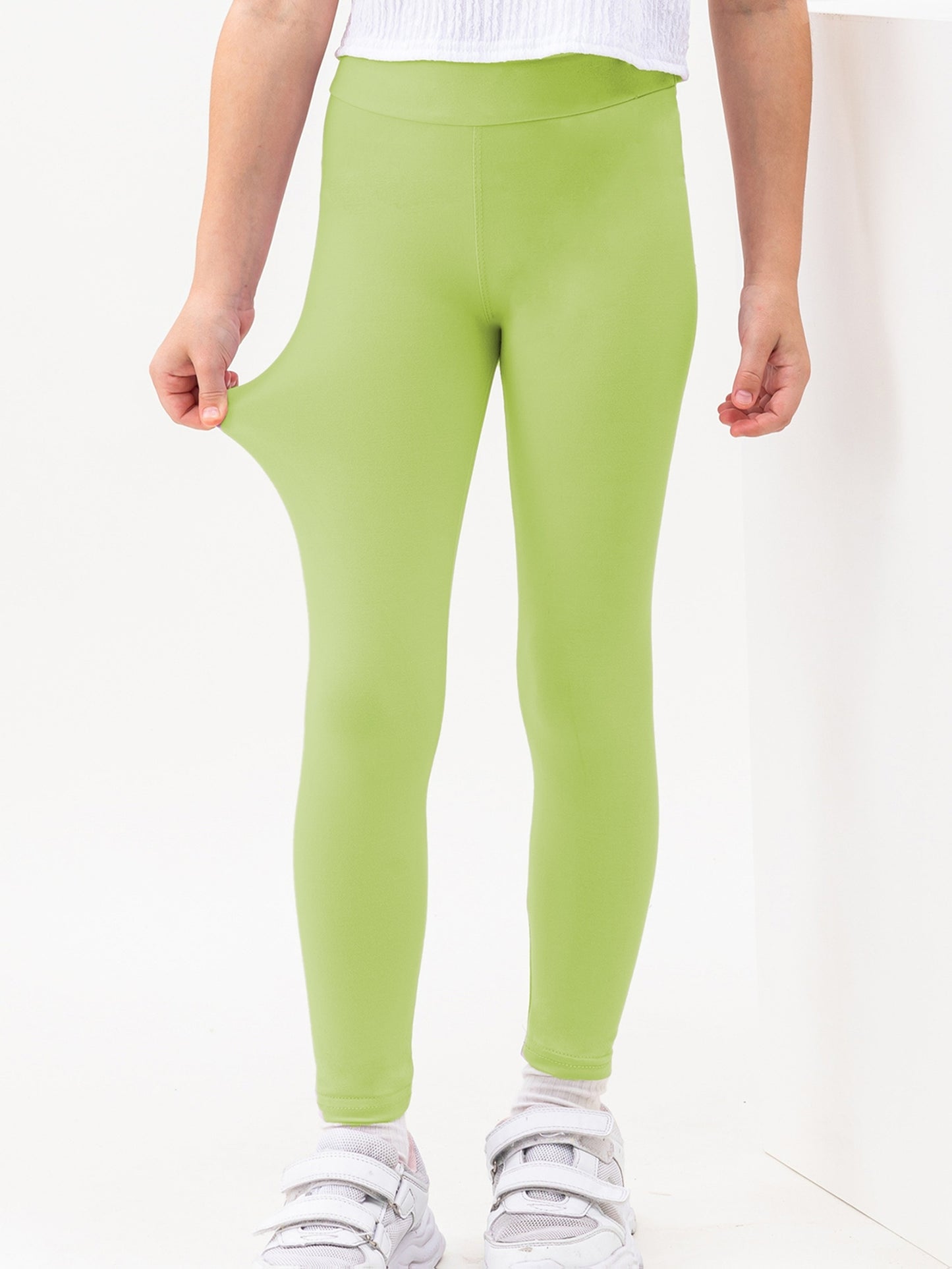 Girls' Super Soft High-Stretch Leggings - Solid Black Tight Pants with Elastic Waistband, All-Season Stretchy Leggings for Girls, Everyday & Formal Outfits - SOFTMILK NovaCart