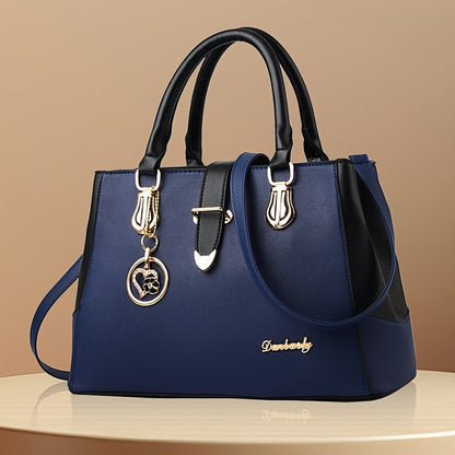 Fashionable Womens Letter Detail Shoulder Bag - Comfortable Double Handle, Spacious Purse for Work & Daily Use - Timeless Elegant Style NovaCart