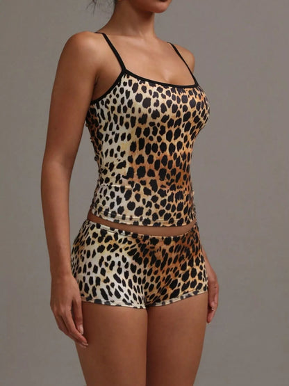 Leopard Print Cami ad Shorts Set New Era Fashion LLc