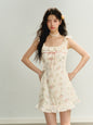 Women’s Sleeveless Floral Suspender Skirt FitiqueFit