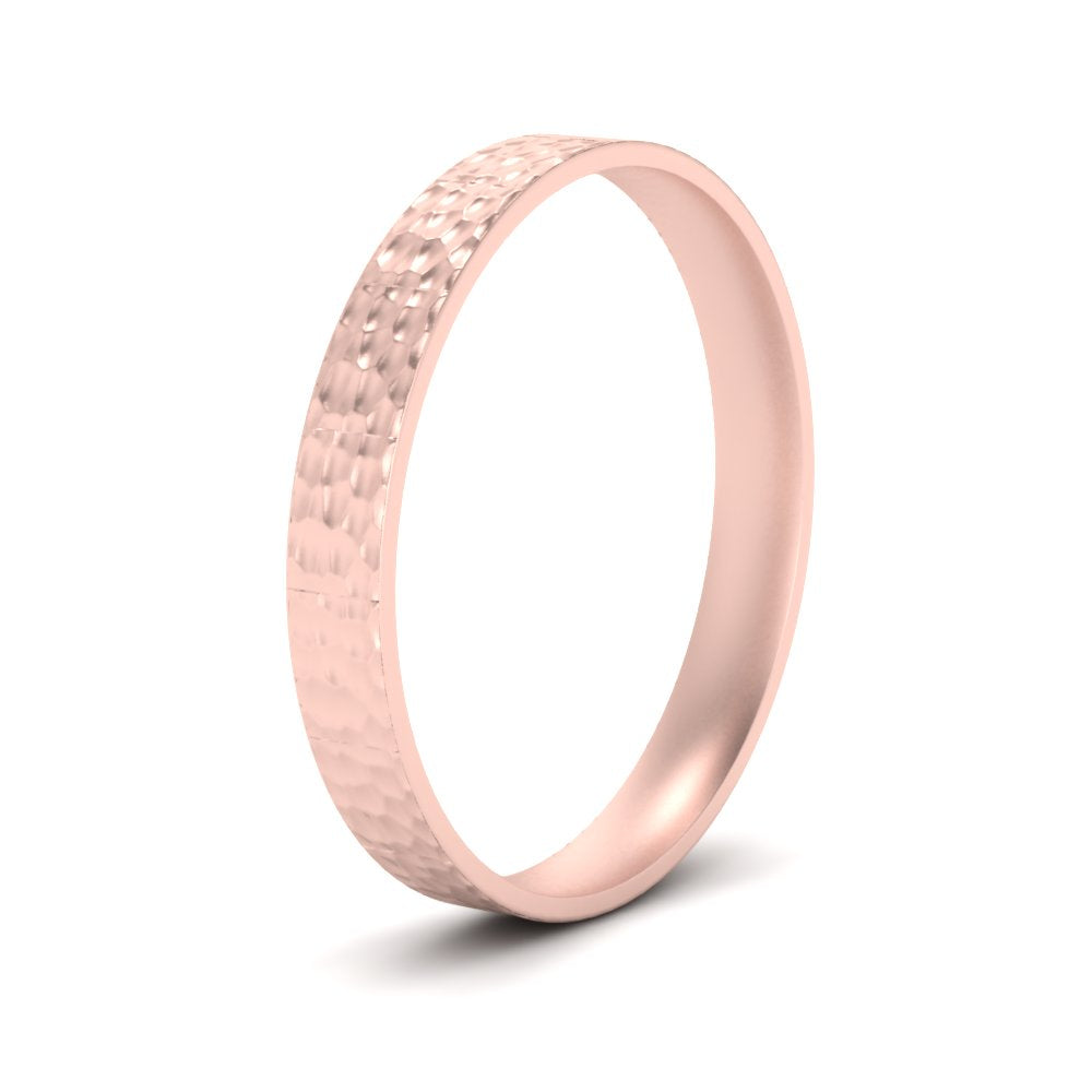 Hammered Finish Mens Wedding Band Fascinating Diamonds