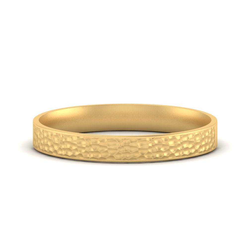 Hammered Finish Mens Wedding Band Fascinating Diamonds