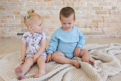 Portorosso Sky - Cloud Terry Bubble Romper Blush Lotus