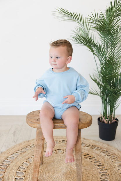 Portorosso Sky - Cloud Terry Bubble Romper Blush Lotus