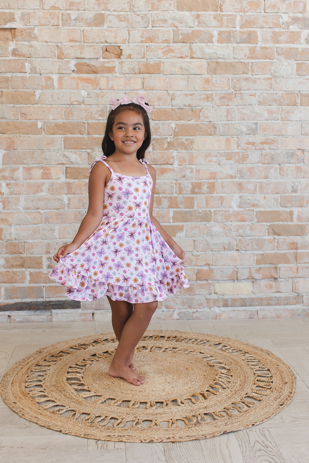 Emma - Twirl Dress Blush Lotus