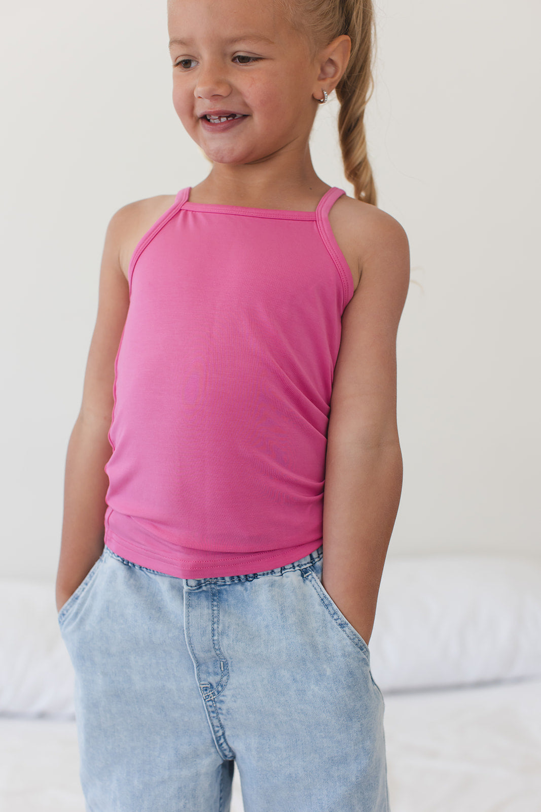 Pink Monarch - Bamboo Tank Blush Lotus