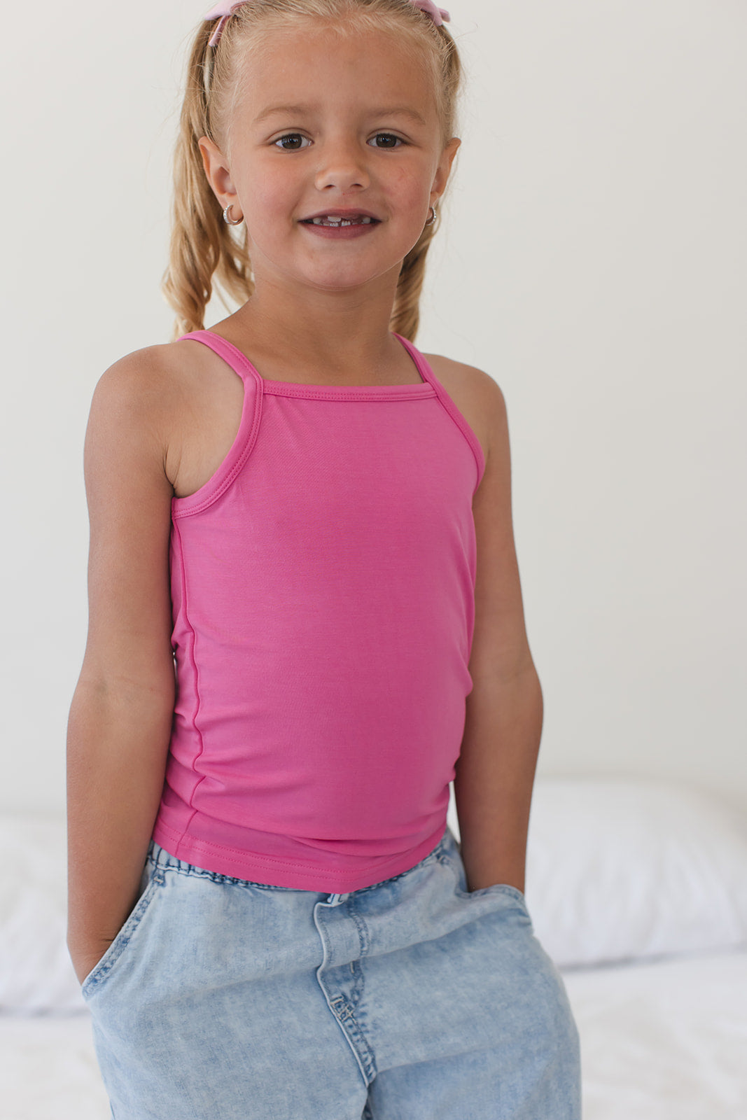Pink Monarch - Bamboo Tank Blush Lotus