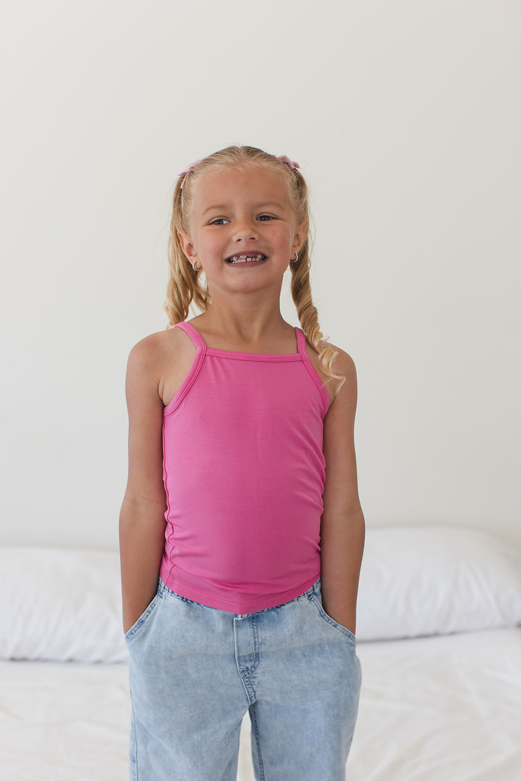 Pink Monarch - Bamboo Tank Blush Lotus
