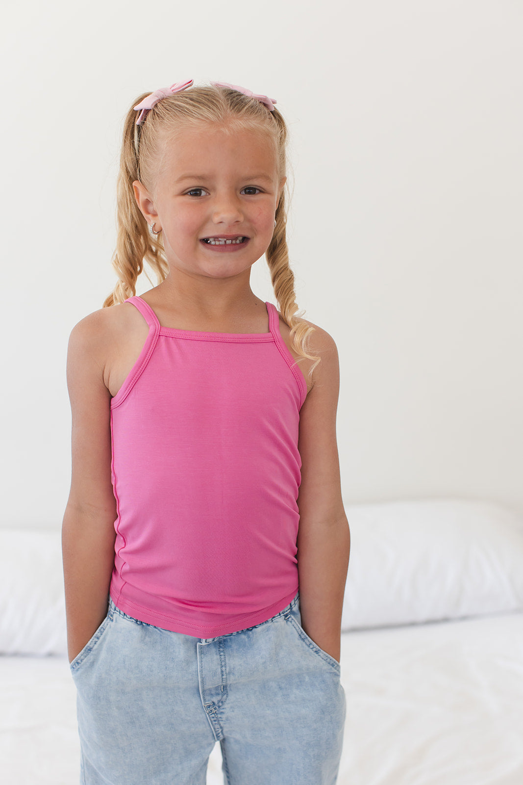 Pink Monarch - Bamboo Tank Blush Lotus