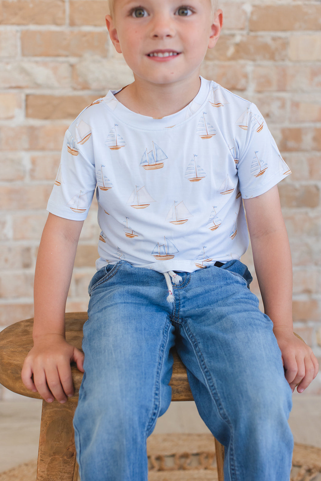 Sailboats - Everyday Tee Blush Lotus