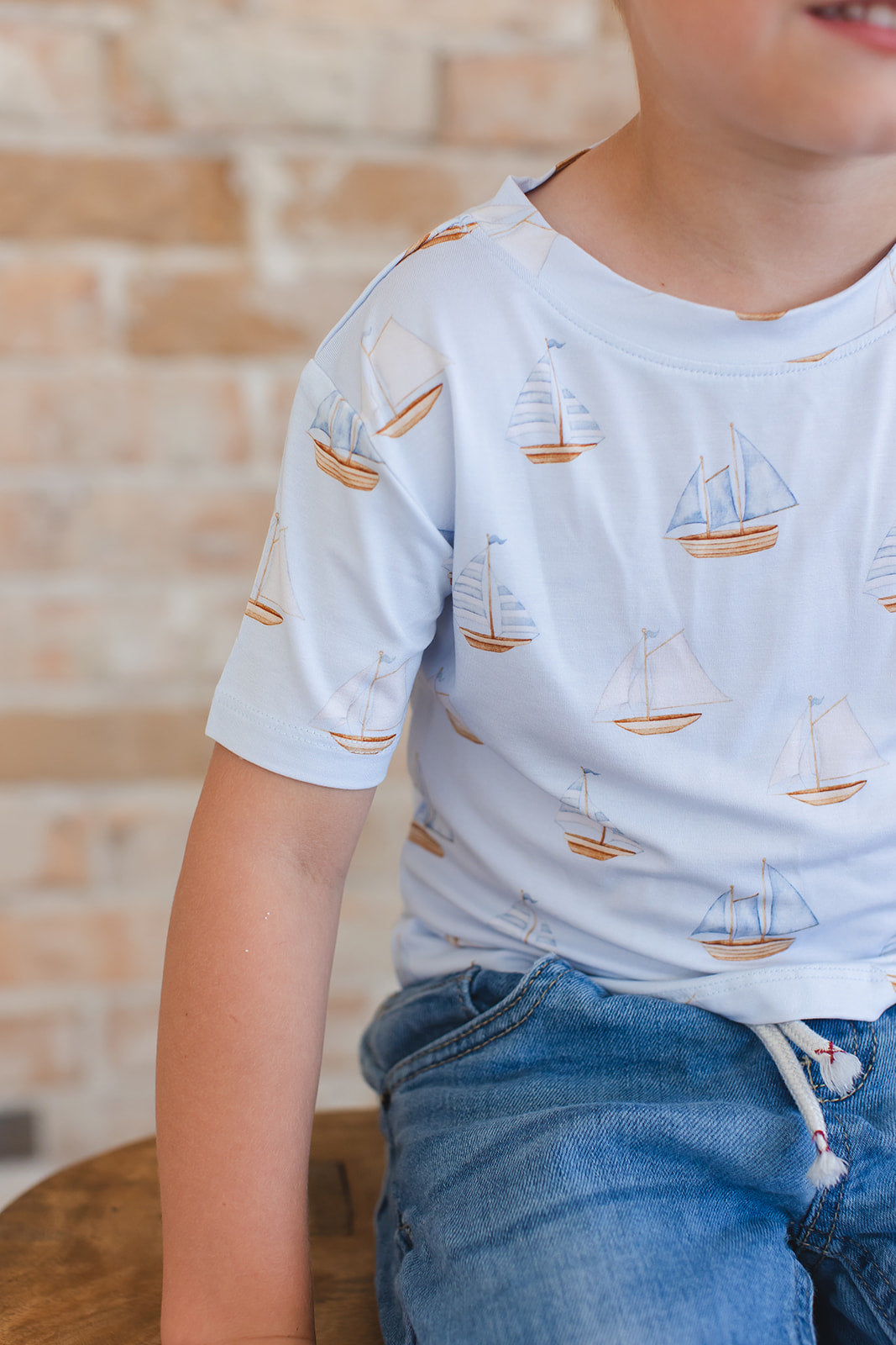 Sailboats - Everyday Tee Blush Lotus