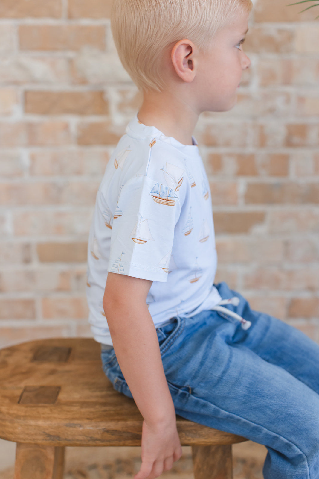 Sailboats - Everyday Tee Blush Lotus