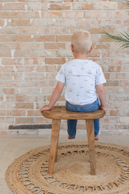 Sailboats - Everyday Tee Blush Lotus