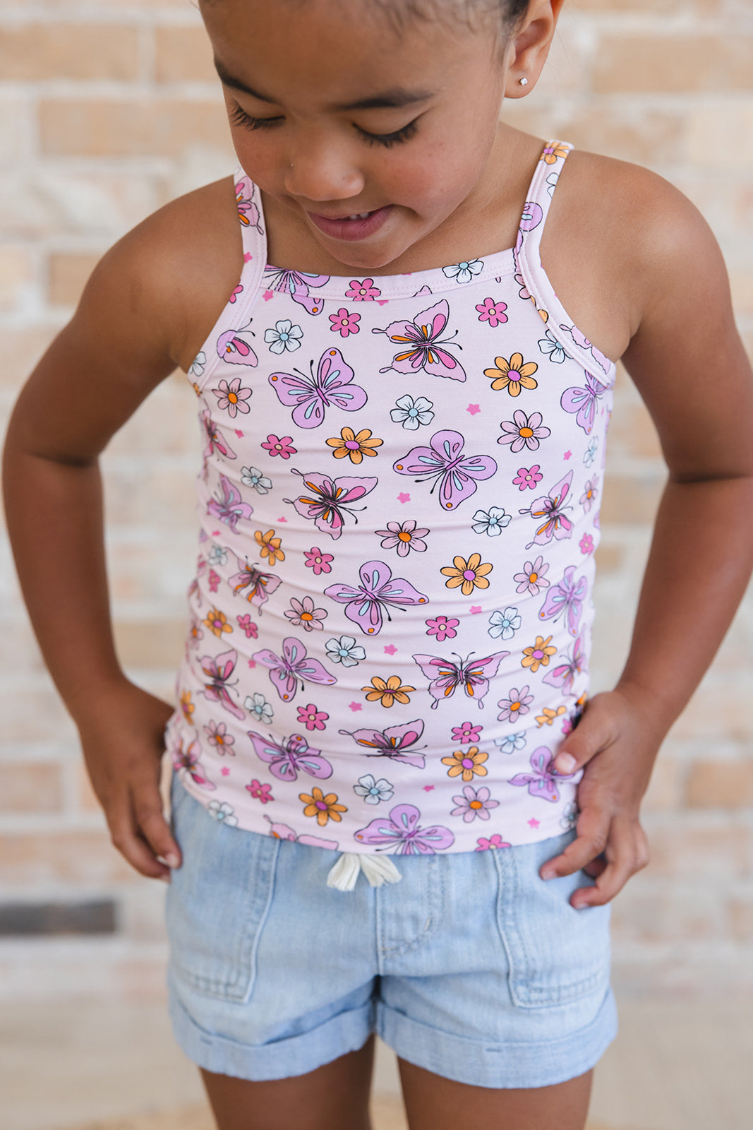 Emma - Bamboo Tank Blush Lotus