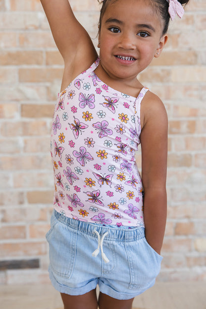 Emma - Bamboo Tank Blush Lotus