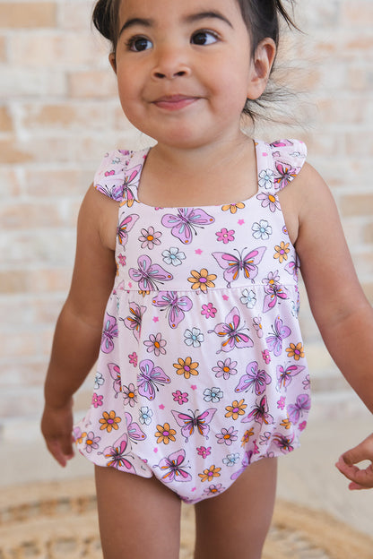 Emma - Bubble Romper Blush Lotus
