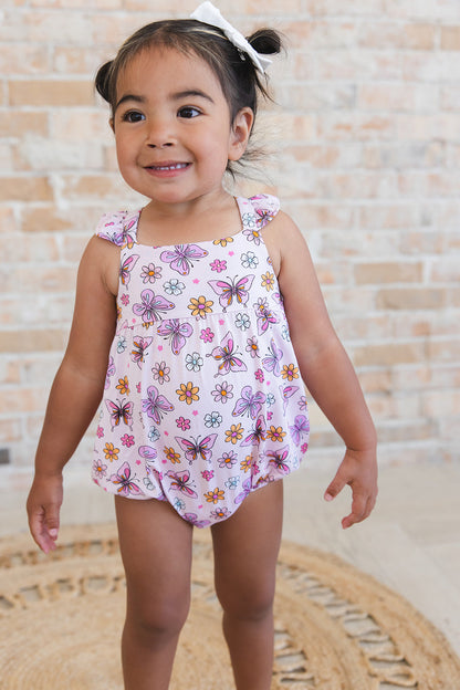 Emma - Bubble Romper Blush Lotus