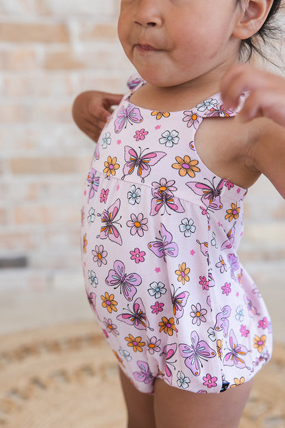 Emma - Bubble Romper Blush Lotus