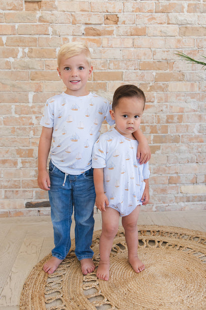 Sailboats - Bubble Tee Blush Lotus