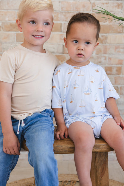 Sailboats - Bubble Tee Blush Lotus