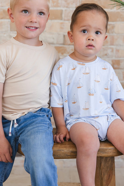 Sailboats - Bubble Tee Blush Lotus