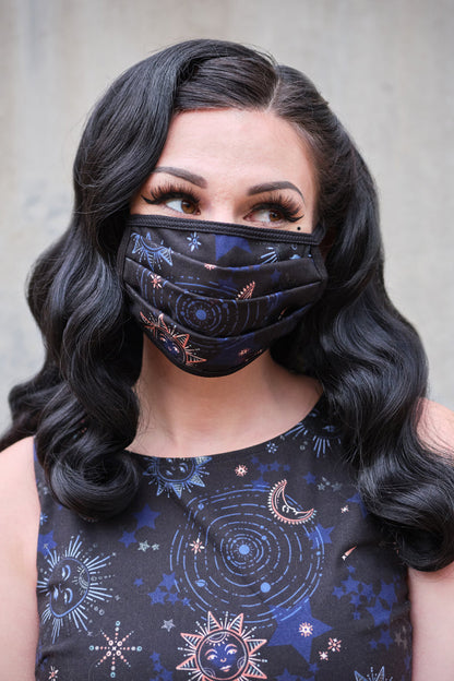 Celestial / Math Reversible Cotton Mask Retrolicious