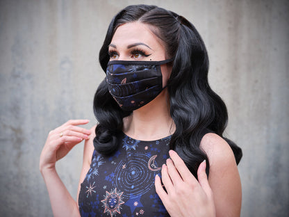 Celestial / Math Reversible Cotton Mask Retrolicious