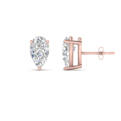 Diamond Pear Cut 3 Prong Earring Fascinating Diamonds