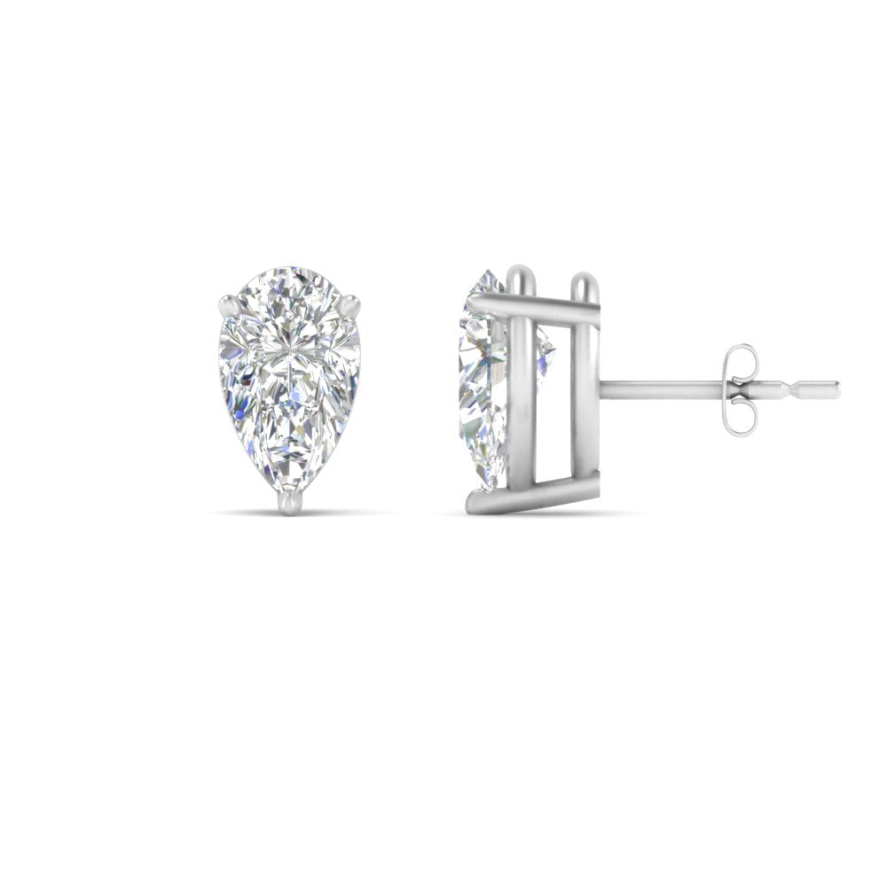 Diamond Pear Cut 3 Prong Earring Fascinating Diamonds