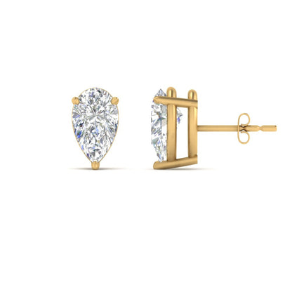 Diamond Pear Cut 3 Prong Earring Fascinating Diamonds