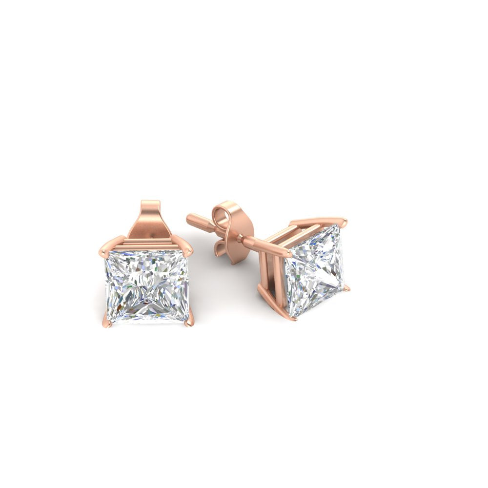 Princess Cut Diamond Stud Earring Fascinating Diamonds