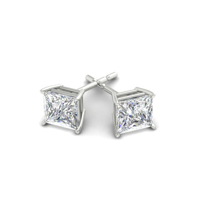 Princess Cut Diamond Stud Earring Fascinating Diamonds
